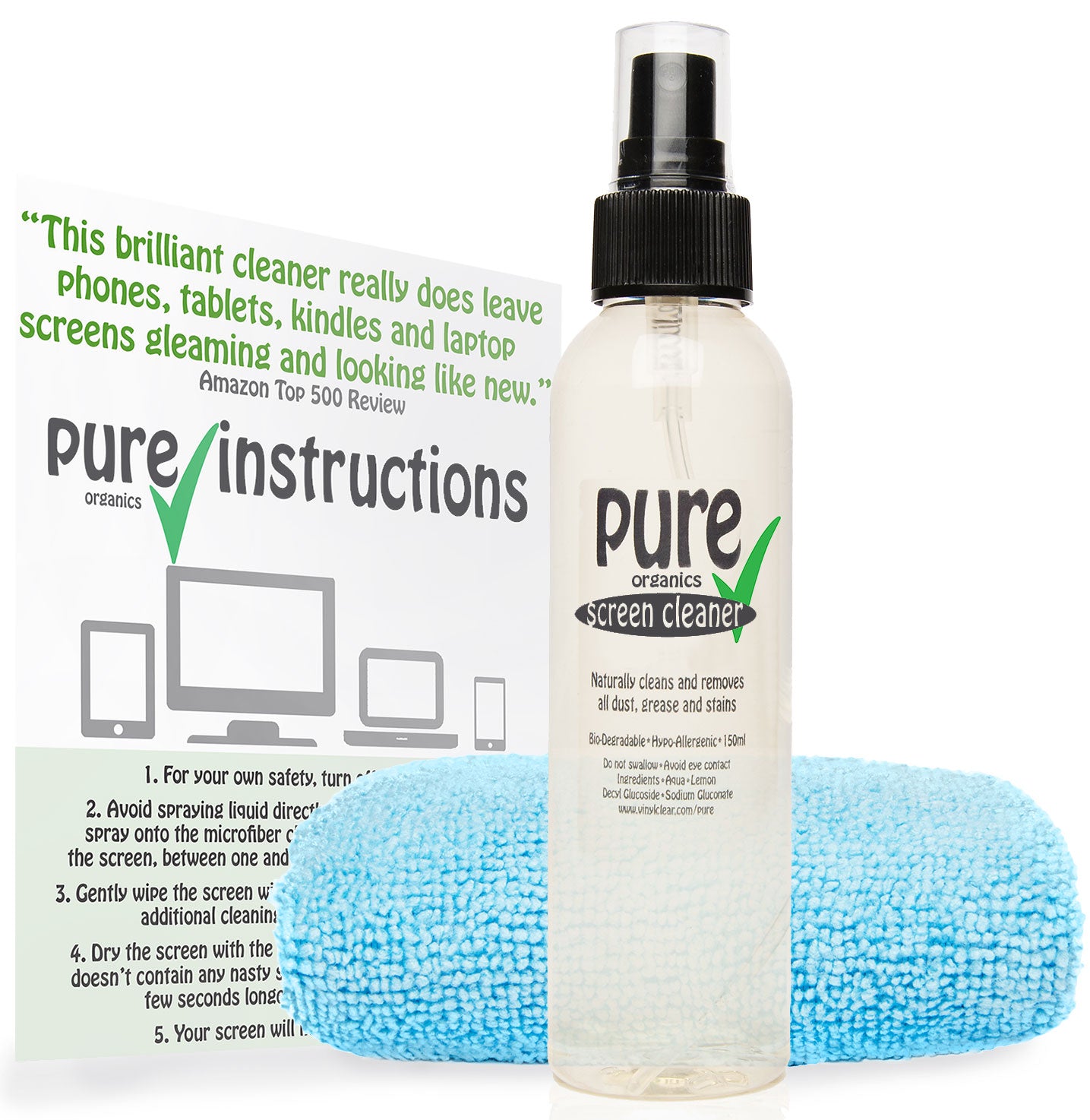 Screen Cleaner Bar SCREEN CLEANER KIT 60ml - Eco-Friendly, leaves screens gleaming clean ...