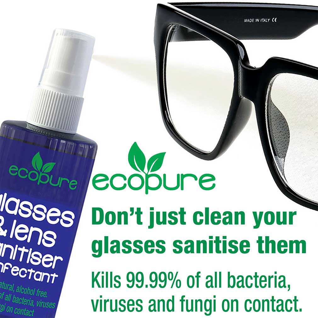 glasses and lens sanitiser