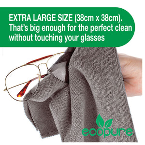 optical quality microfiber cleaning cloths x 3